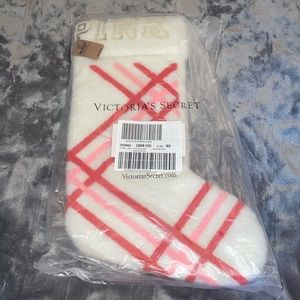 NWT VICTORIAS SECRET PINK CHRISTMAS STOCKING holiday gift decorations pink VS